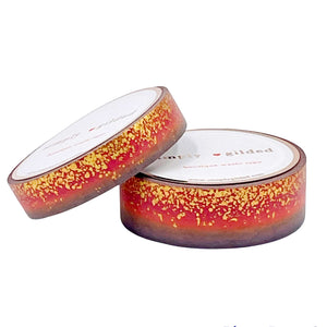 Fiery Fall Sunset ombre stardust washi tape rolls