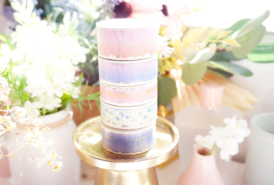 Scallop edge ruffle washi tape rolls from the Wild Horses release
