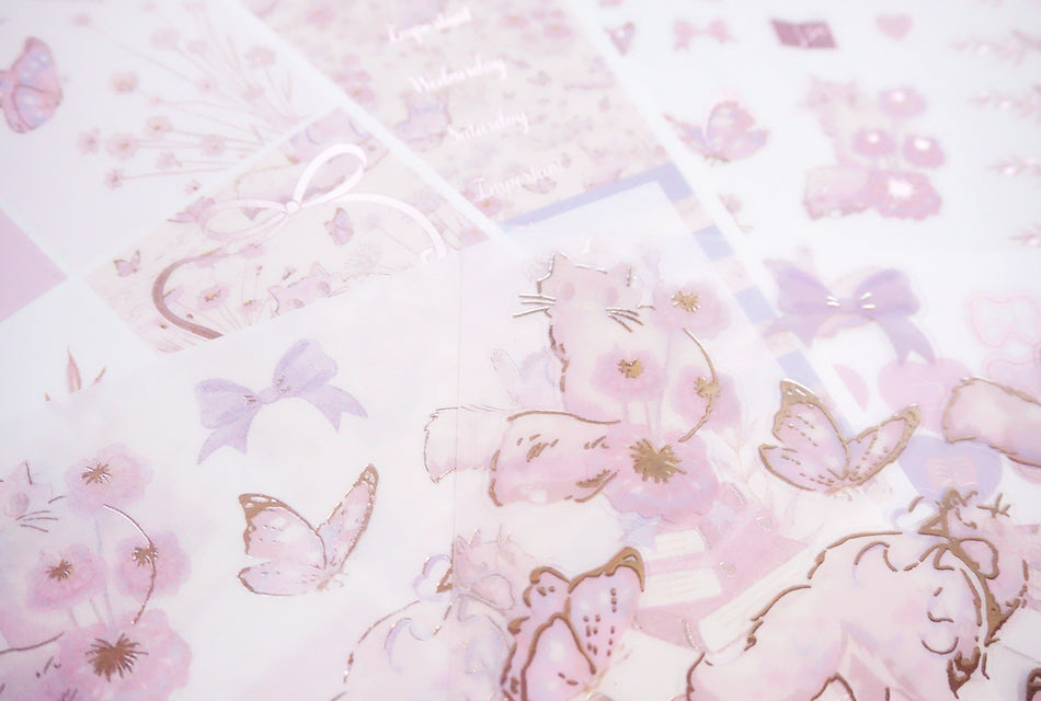 Foil planner sticker sheets